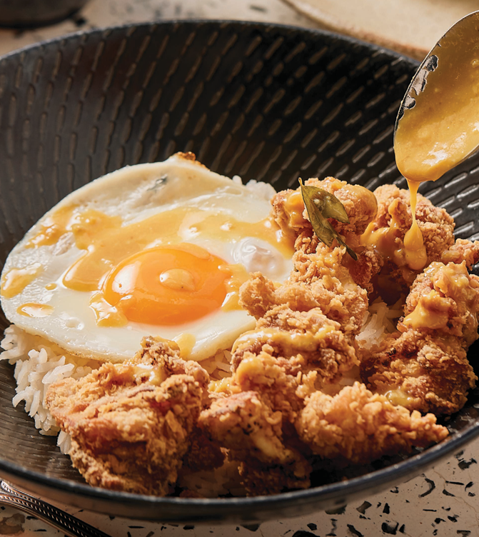Rice Salted Egg Chicken