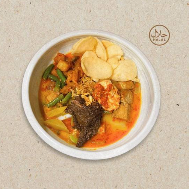 Lontong Sayur / Rice dish of Lontong in Coconut Milk Soup