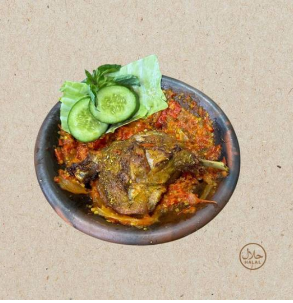 Nasi Bebek Penyet Otentik / Smashed Duck with Sambal