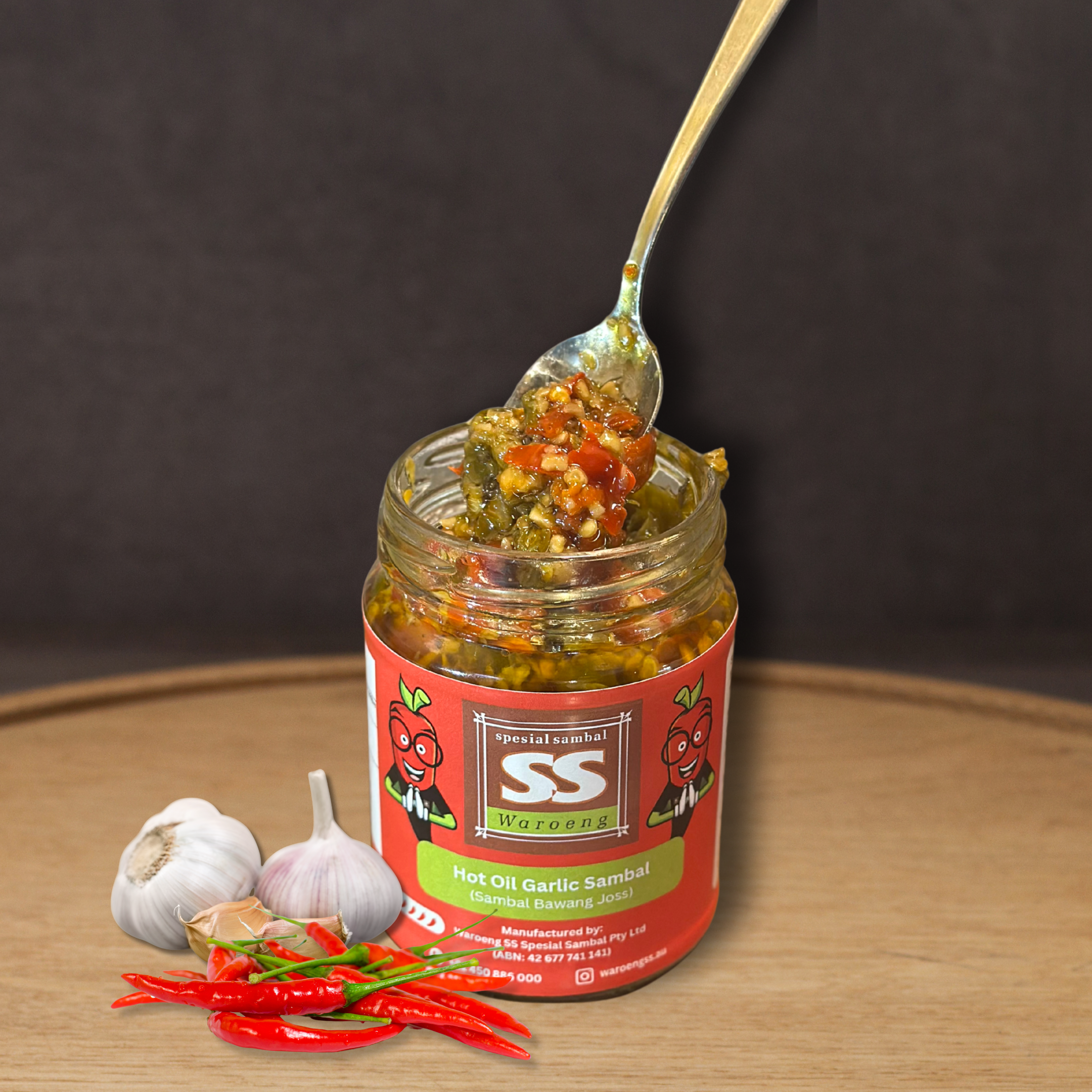 Large Hot Oil Garlic Sambal - 240 g