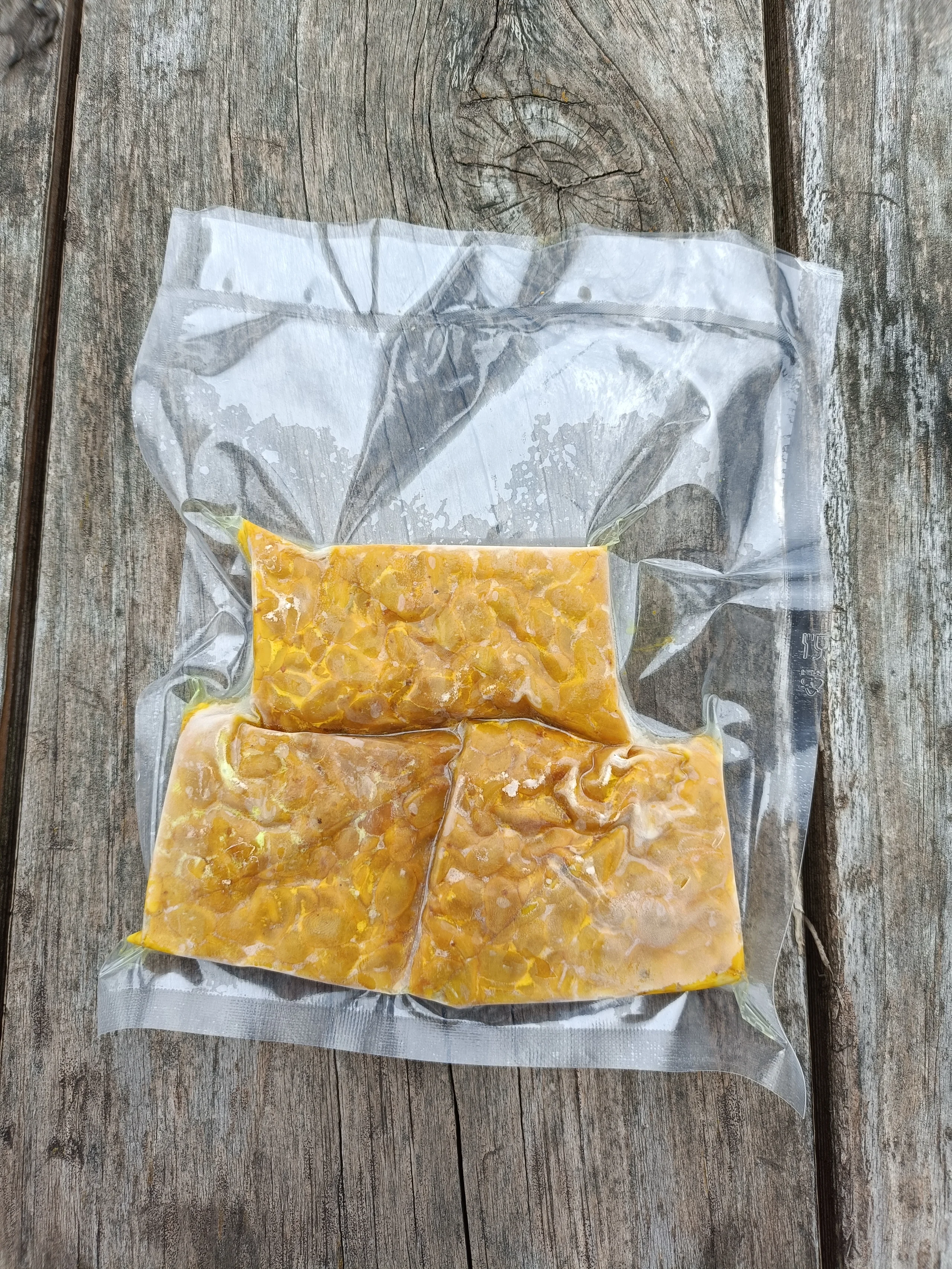 Yellow Tempeh (Soy Bean Cake) with Sambal