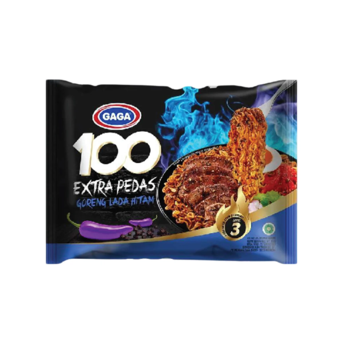 Gaga Xtra Spicy Fried Black Pepper 85 Gr