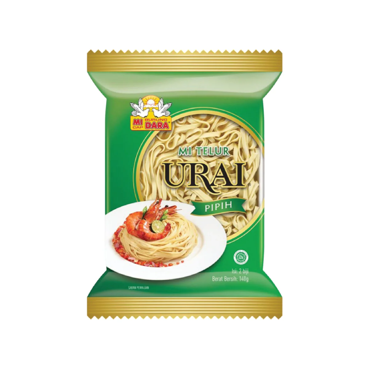 Pigeon Brand Flat Egg Noodles 140 Gr