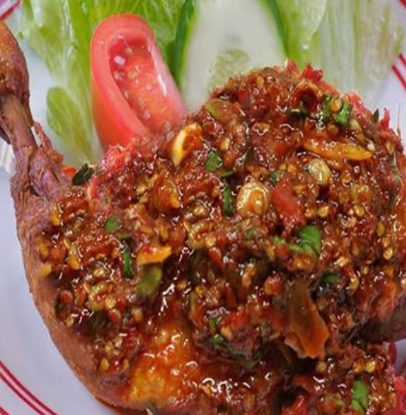 Ayam Goreng Sambal Woku and Nasi