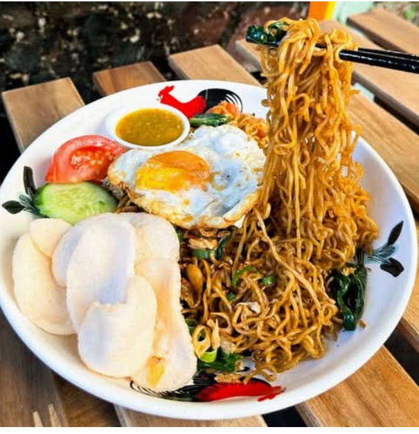 Indomie Mie Goreng Fried Noodles with fried eggs