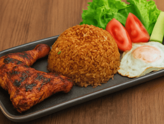 Fried Rice with Flame Grilled Chicken