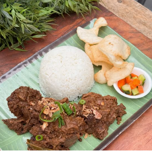 Rendang on rice