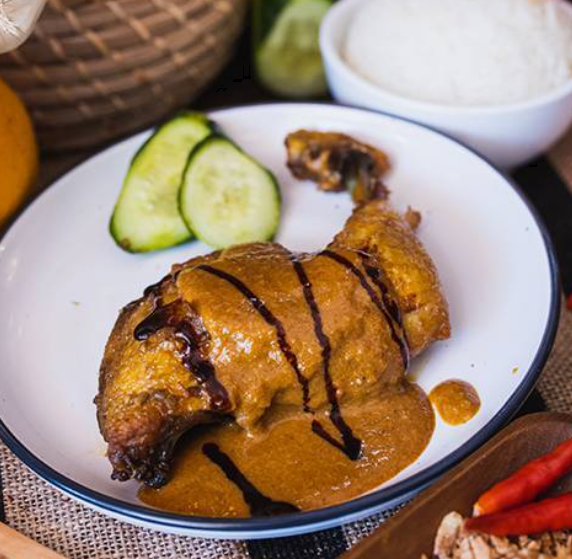 Fried Chicken with Peanut Sauce