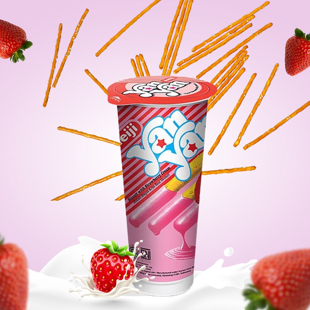 Meiji – Yan Yan Creamy Strawberry 44 Grams