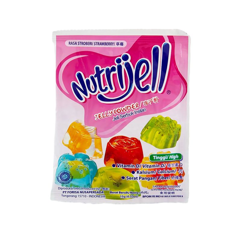 Nutrijell – Jelly Powder Strawberry Flavour 15 Grams