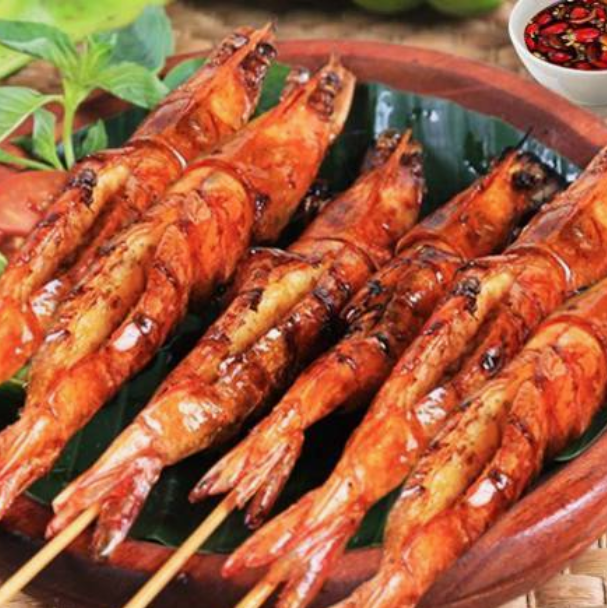Grilled Honey Tiger Prawns (4 if jumbo size or 6 smaller size)