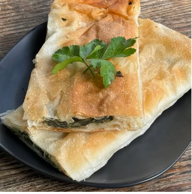 Homemade Spinach and feta cheese Pie