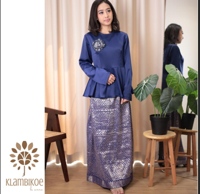 Set Songket Biru 